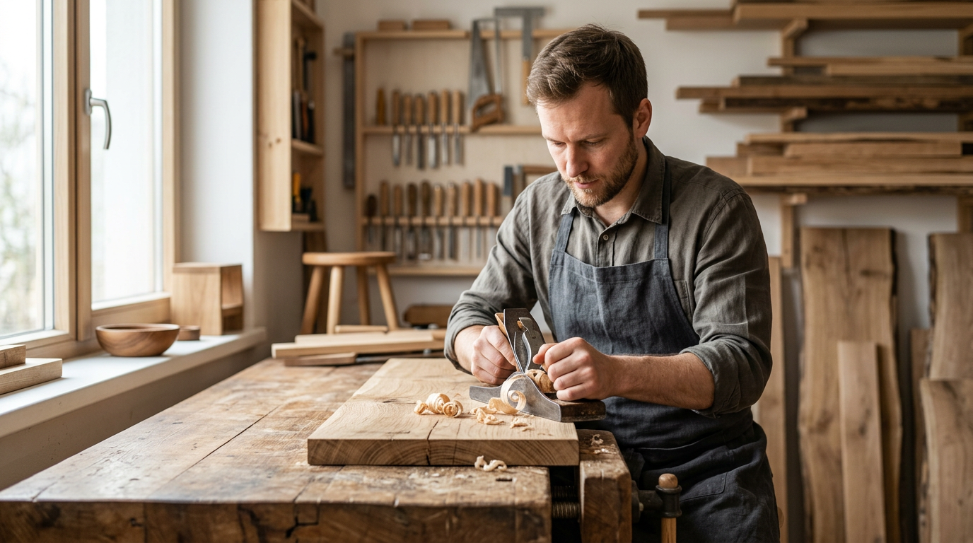 Ročna obdelava slovenskega lesa v mizarstvu